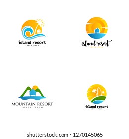 Resort Logo Design Template Stock Vector (Royalty Free) 1270145065 ...
