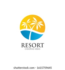 Resort Logo and Icon Vector Template