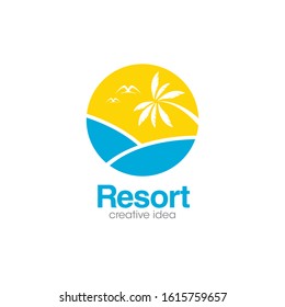 Resort Logo and Icon Vector Template