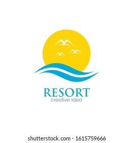 Resort Logo and Icon Vector Template