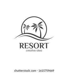Resort Logo Icon Vector Template Stock Vector (royalty Free) 1615759669 
