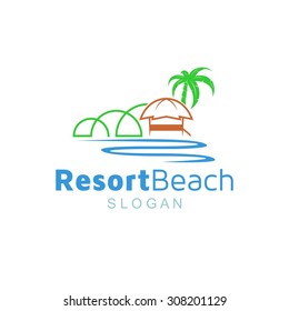 Resort Logo Template Stock Vector (royalty Free) 308201129 