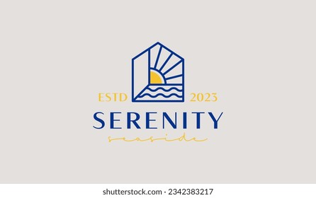 Resort Logo Template. Universal creative premium symbol. Vector illustration. Creative Minimal design template. Symbol for Corporate Business Identity