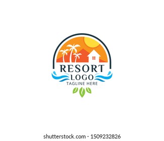 Resort Logo Vector Design Template Stock Vector (Royalty Free ...