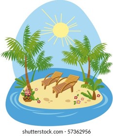 resort on the tropical island