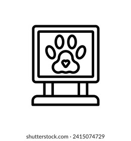 Resort Pet Friendly Outline Icon Vector Illustration