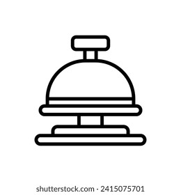 Resort Reception Outline Icon Vector Illustration