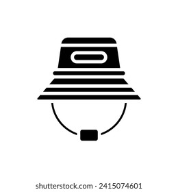 Resort Sun Hat Filled Icon Vector Illustration