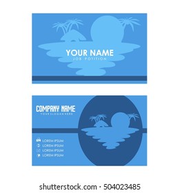 Resort theme business card