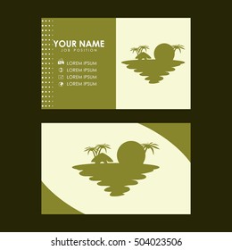 Resort theme business card
