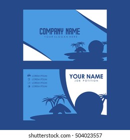 Resort theme business card