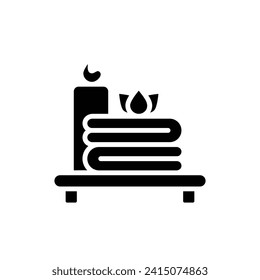 Resort Towel Filled Icon Vector Illustration