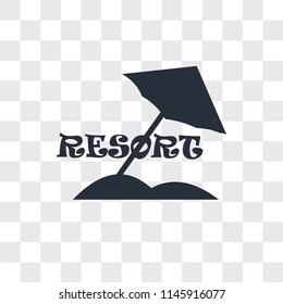 Resort vector icon isolated on transparent background, Resort logo concept