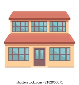Resort villa icon cartoon vector. Home building. Luxury cottage