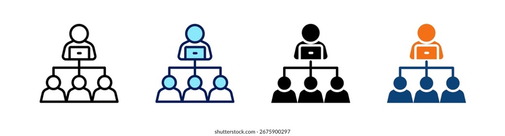 Ressourcenzuweisung - alles in einem Symbol - Multi-Styles-Vektorsatz