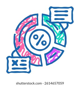 resource allocation business process doodle icon sketch vector. resource allocation business process sign. isolated symbol illustration