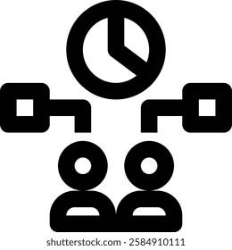 Resource Allocation, HR Management Outline Icon