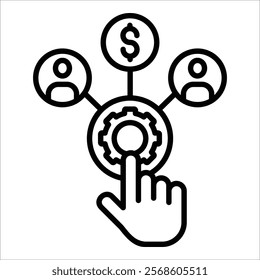 Resource Allocation Icon Element For Design