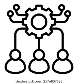 Resource Allocation Icon Element For Design