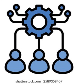 Resource Allocation Icon Element For Design