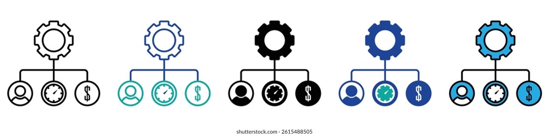 Resource Allocation Icon Element For Design. vector. stock. 