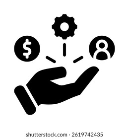 Resource Allocation Icon Element For Design