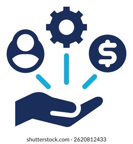 Resource Allocation Icon Element For Design
