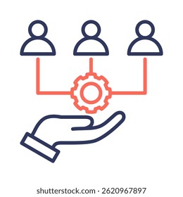 Resource Allocation Icon Element for Design