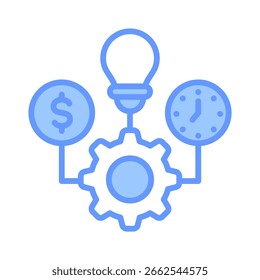 Resource Allocation Icon Element For Design