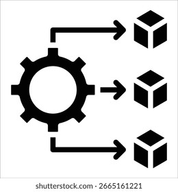 Resource Allocation Icon Element For Design
