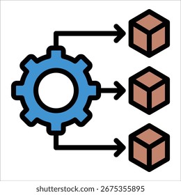 Elemento De Ícone De Alocação De Recursos Para Design