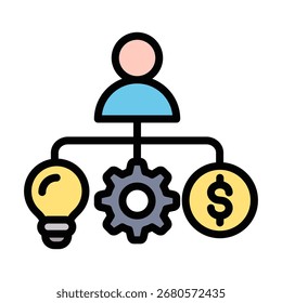 Elemento De Icono De Asignación De Recursos Para Diseño