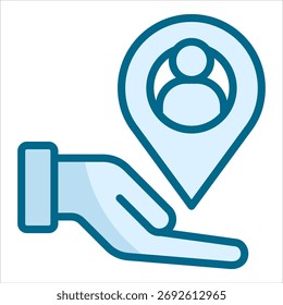 Resource Allocation Icon Element For Design