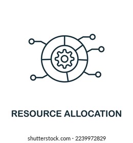 Resource Allocation icon. Monochrome simple Product Management icon for templates, web design and infographics