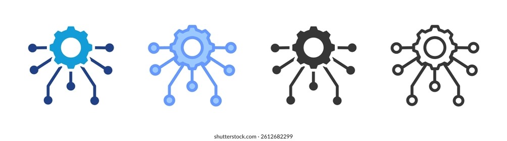 Resource Allocation icon set multiple style collection