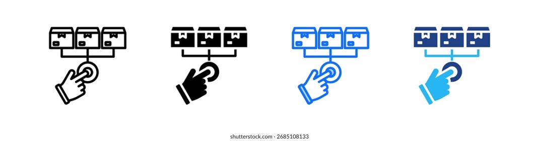 Resource Allocation Icon Set Multiple Style Collection