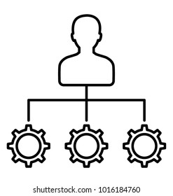 
Resource allocation, resource management Line icon
