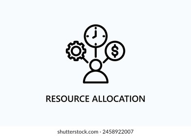 Resource Allocation Vector Icon Or Logo Illustration