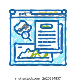 resource assessment mining doodle icon sketch vector. resource assessment mining sign. isolated symbol illustration