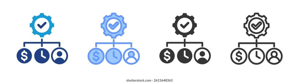 Resource Availability icon set multiple style collection