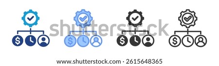 Resource Availability icon set multiple style collection
