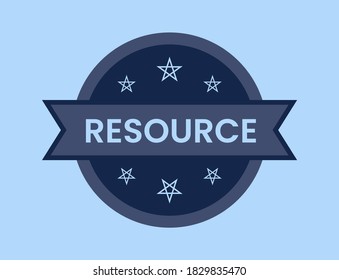Ilustración vectorial del distintivo de recursos, marca de recursos