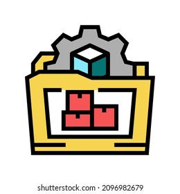resource for business process color icon vector. resource for business process sign. isolated symbol illustration