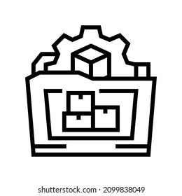 resource for business process line icon vector. resource for business process sign. isolated contour symbol black illustration
