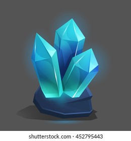 Resource Cartoon crystal for games. Vector illustration.