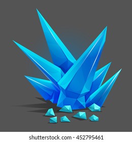 Resource Cartoon crystal for games. Vector illustration.