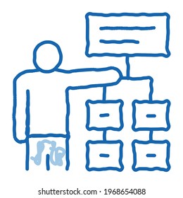 resource concept presentation sketch icon vector. Hand drawn blue doodle line art resource concept presentation sign. isolated symbol illustration