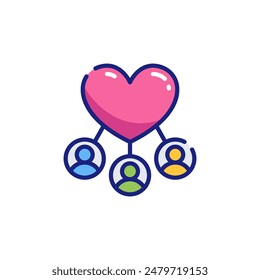 Resource Distribution Vector Icon Illustration
