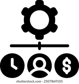 Vector de ilustración de icono de glifo de recurso