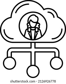 Resource Hierarchy Manager Concept Vector Icon Design, Cloud Computing Symbol, Client Server Model Sign, Web Hosting And Edge Device Stock Illustration